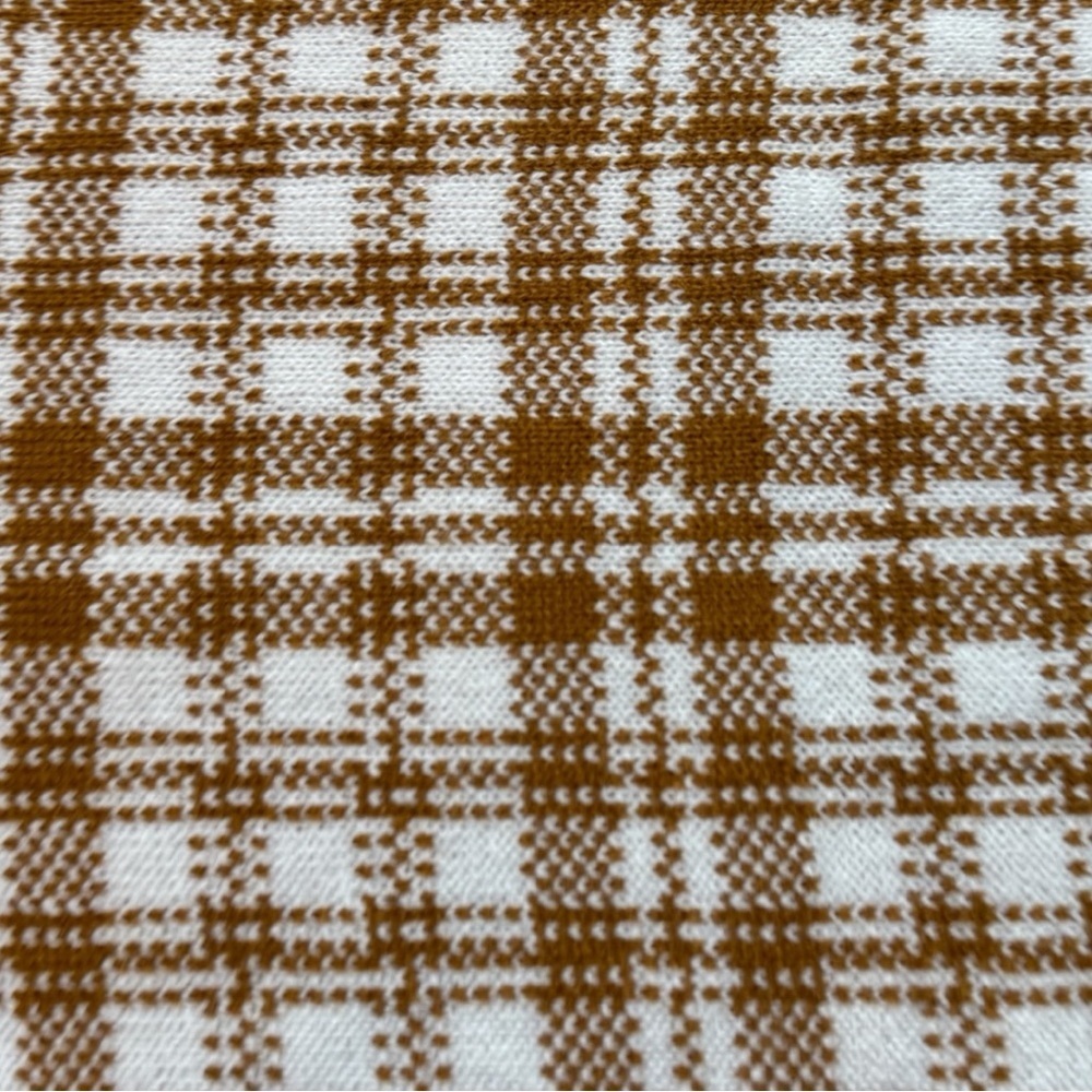 Timberland Plaid Knit Scarf – Tan Caramel & Cream – OS - Picture 7 of 10